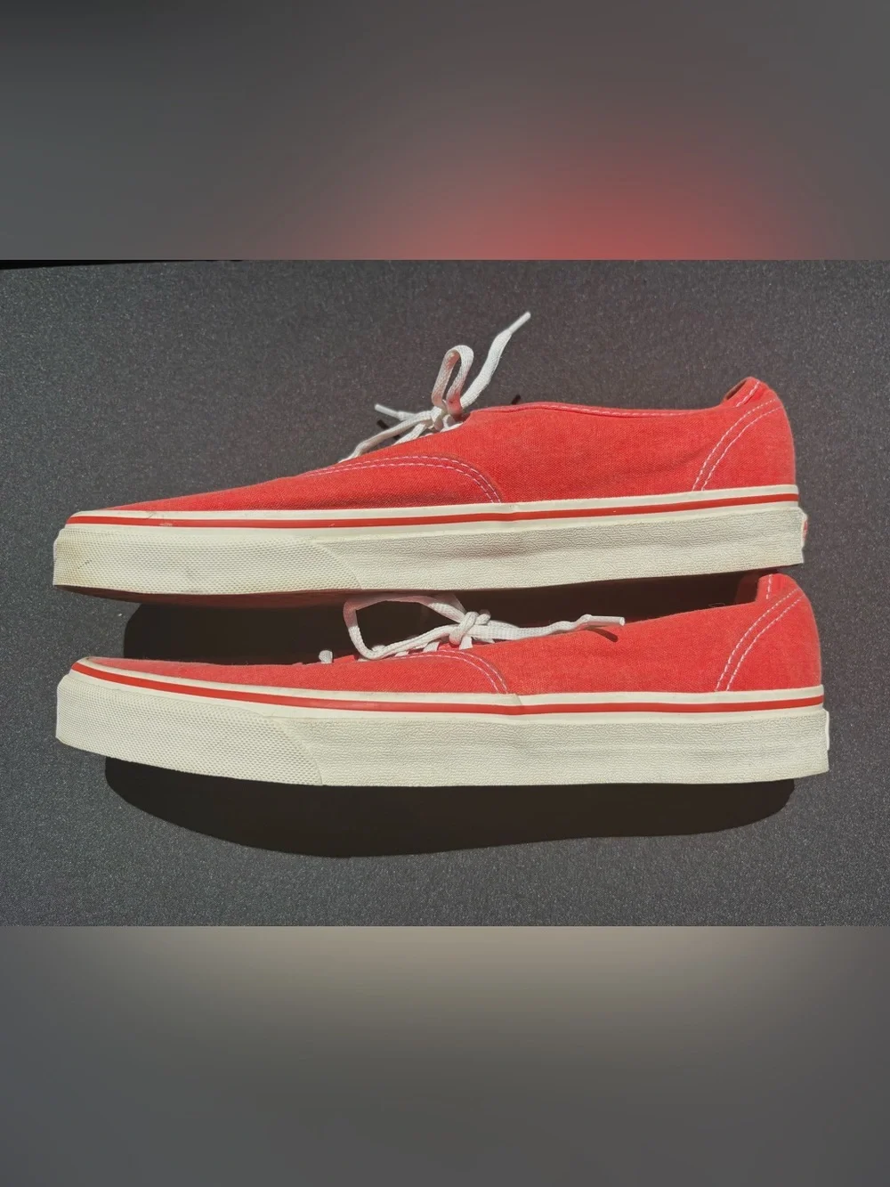 Vans Orange Canvas Low-Top Off The Wall Sneakers Men’s Size 11.5